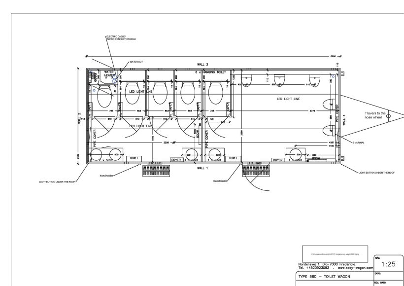 Toiletwagen type 4+1+4 van het merk easywagon