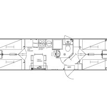 Mobiele woonunit 9 meter met 2 of 4 slaapkamers van het merk easywagon