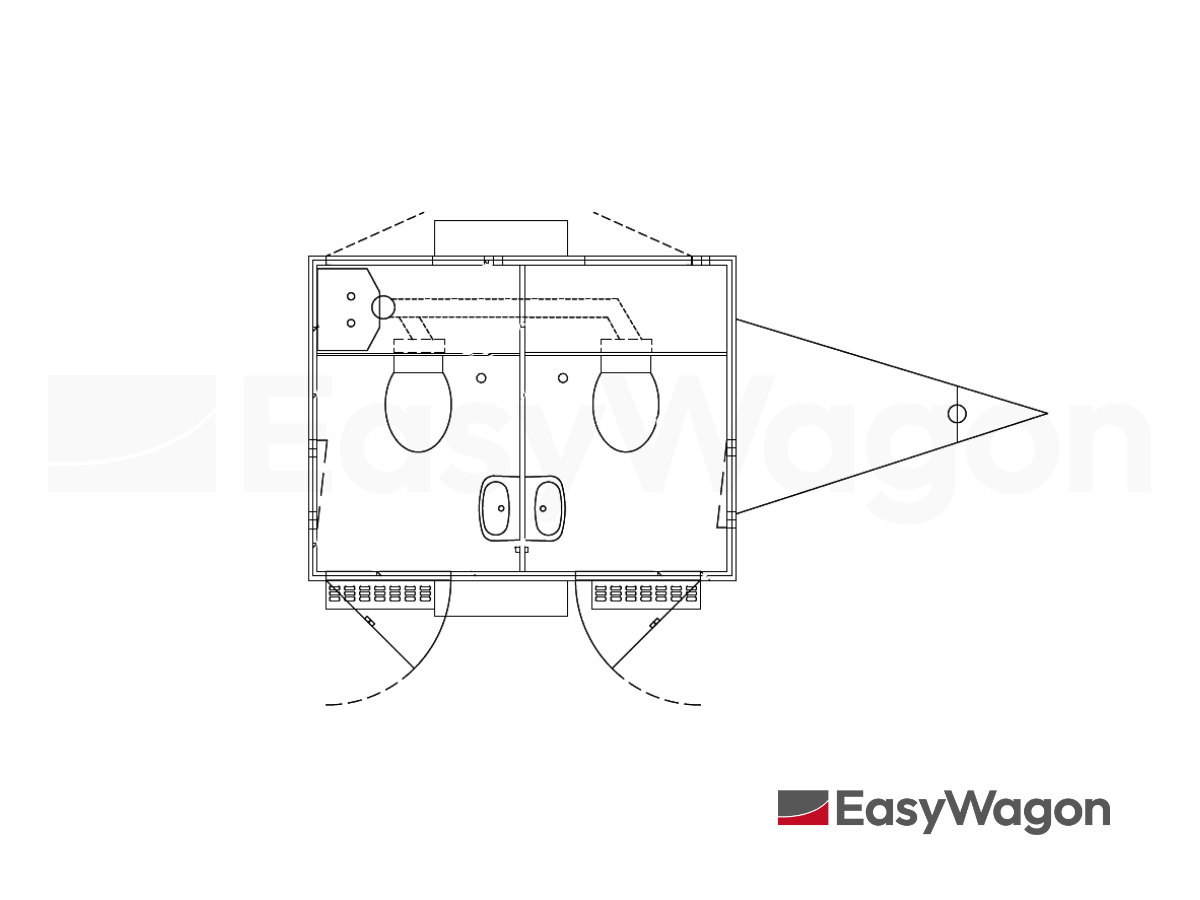 TYPE 240: Toiletwagen - 2 toiletten - 110 riolering7