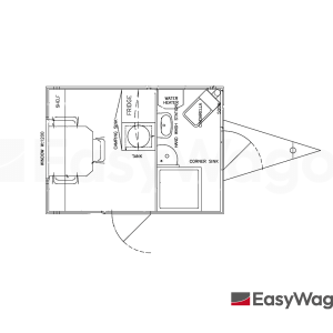 TYPE 320: Schaftwagen/kantoor - 4 personen - 1 Douche - Cinderella toilet