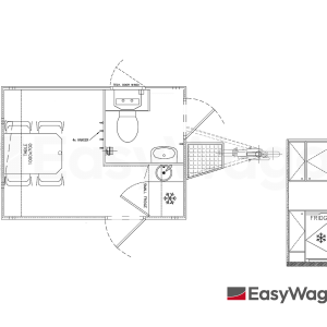 TYPE 335: Schaftwagen/kantoor - 4 personen - 1 toilet