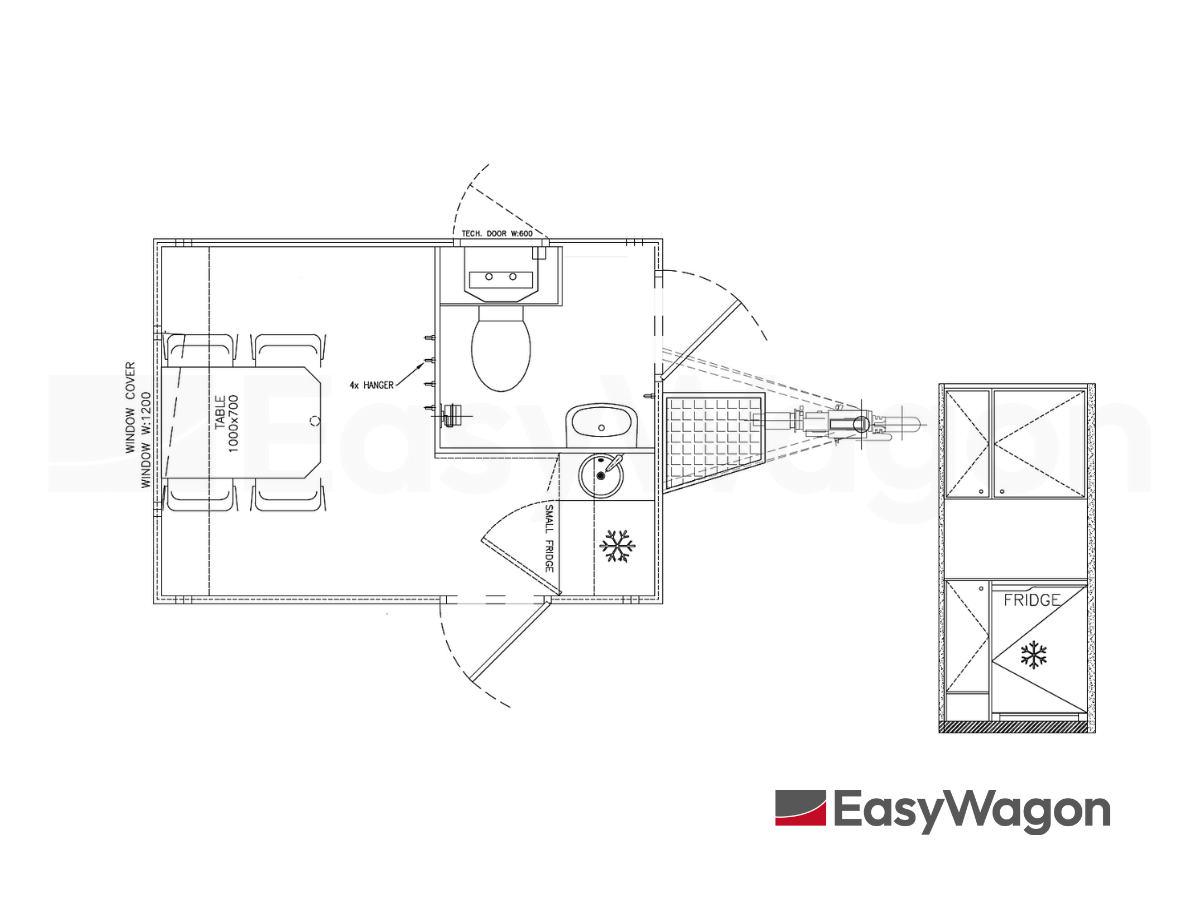 TYPE 335: Schaftwagen:kantoor - 4 personen - 1 toilet2