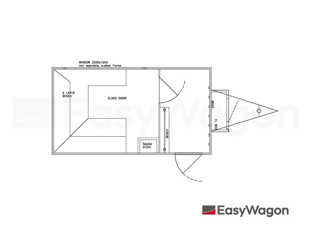 TYPE 420: saunawagen - 2 kamers - saunakachel4