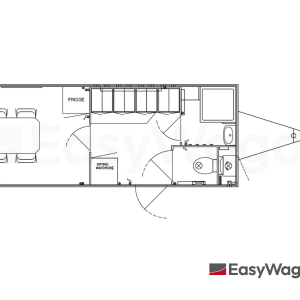 TYPE 524: Crewtrailer - 4 personen - kleedkamer - 1 douche