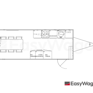 TYPE 537: Schaftwagen/kantoor - 4 personen - complete keuken