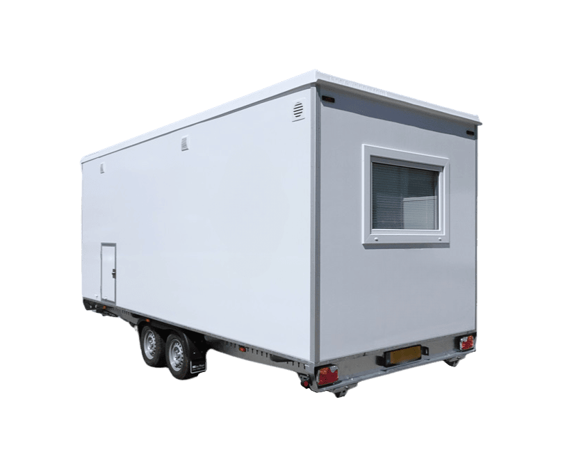 TYPE 570: Schaftwagen:kantoor - 4 personen - complete keuken - 1 douche - 1 toilet5