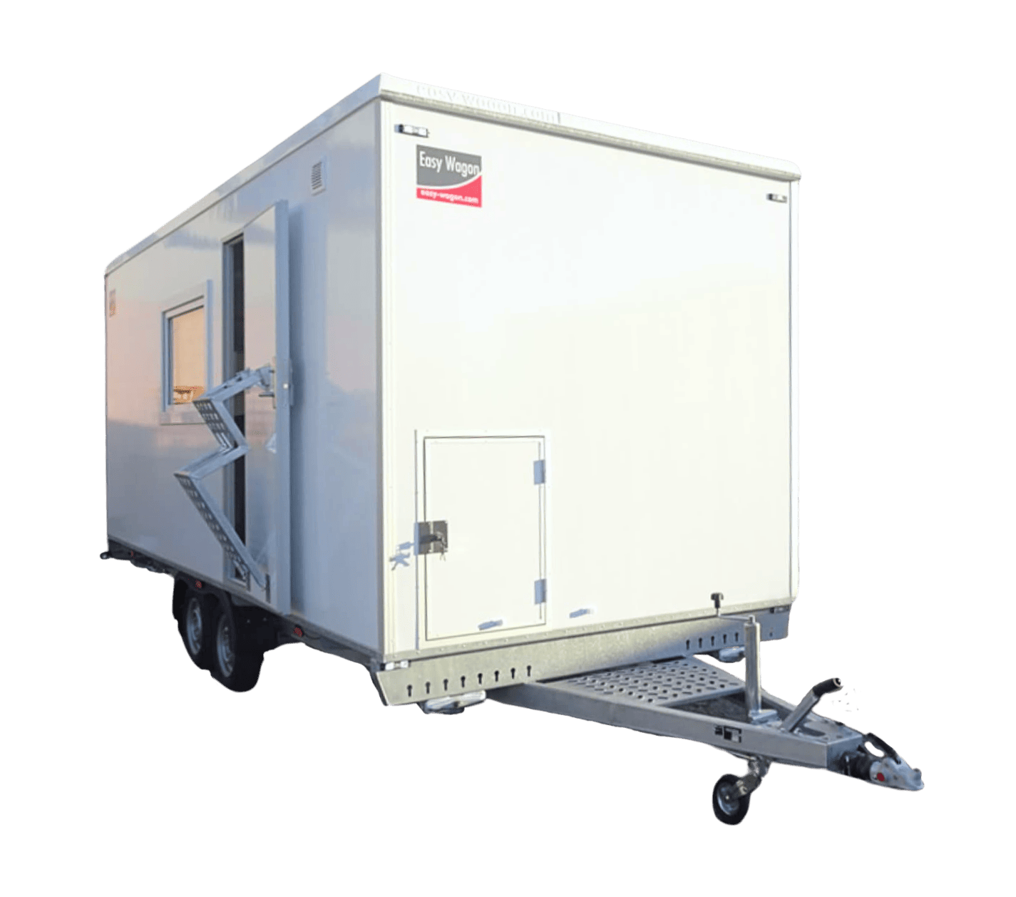 TYPE 570: Slaapwagen - bed 2 personen - 1 slaapkamer met schuifdeur - keuken - 1 douche - 1 toilet3