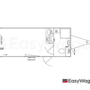 TYPE 570: Slaapwagen - bed 2 personen - keuken - 1 douche - 1 toilet