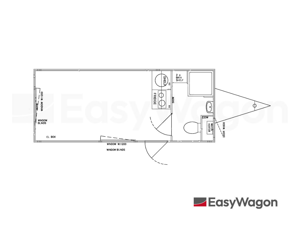 TYPE 570: Slaapwagen - bed 2 personen - keuken - 1 douche - 1 toilet10