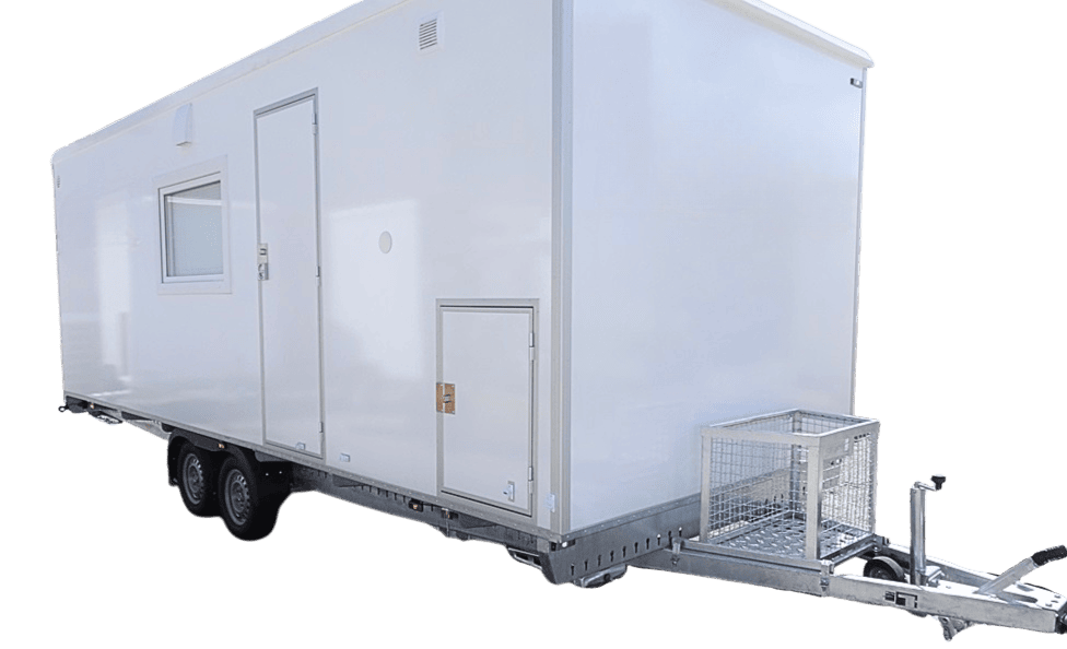 TYPE 660: Slaapwagen - bed 2 personen - 2 slaapkamers met schuifdeur - keuken - 1 douche - 1 toilet1