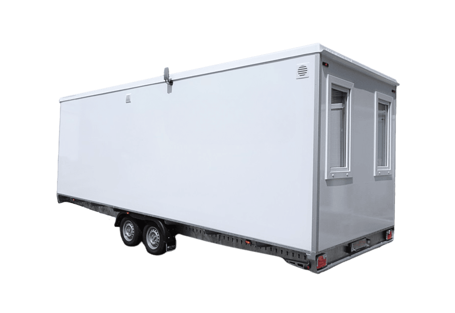 TYPE 660: Slaapwagen - bed 2 personen - 2 slaapkamers met schuifdeur - keuken - 1 douche - 1 toilet2
