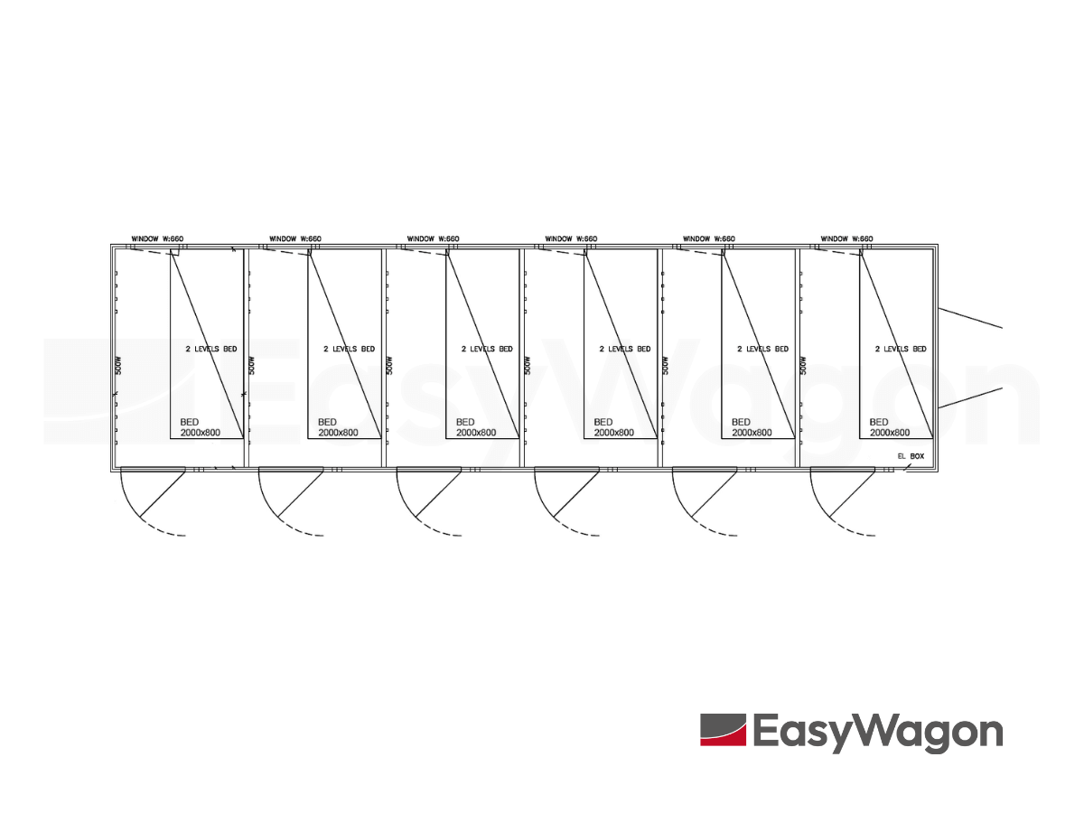 TYPE 900: Slaapwagen - 6 slaapcabines - douche - toilet10