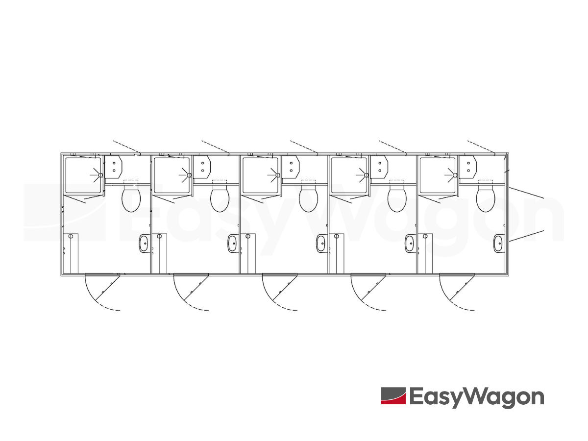 TYPE 918: Toilet - Douchewagen - 5 douches - vermaalpomp -110 riolering8